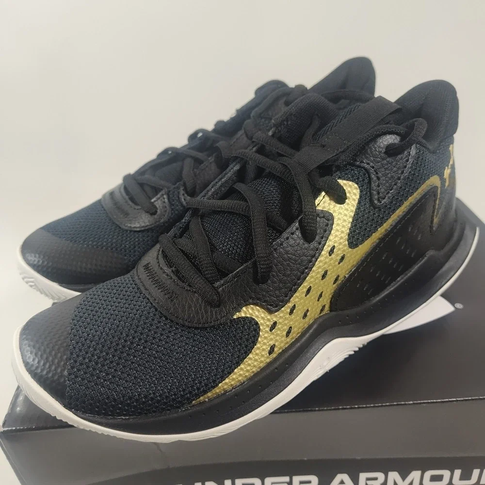 Youth Under Armour Jet '23 Black Metallic Gold 6.5Y‎